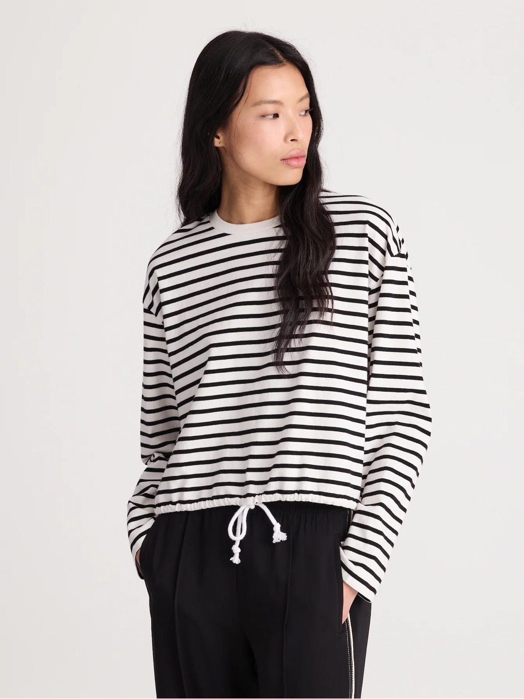 Madewell The Perfect Tie-Waist Tee In Allday Jersey Xs